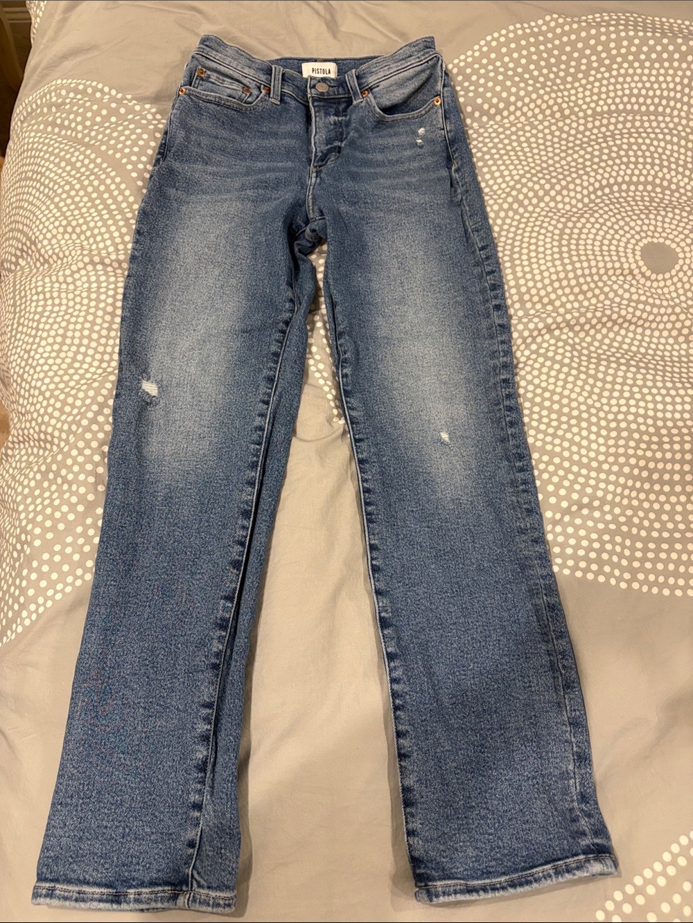 Pistola Straight-Leg Jeans in Faded Blue Wash size 27 EUC